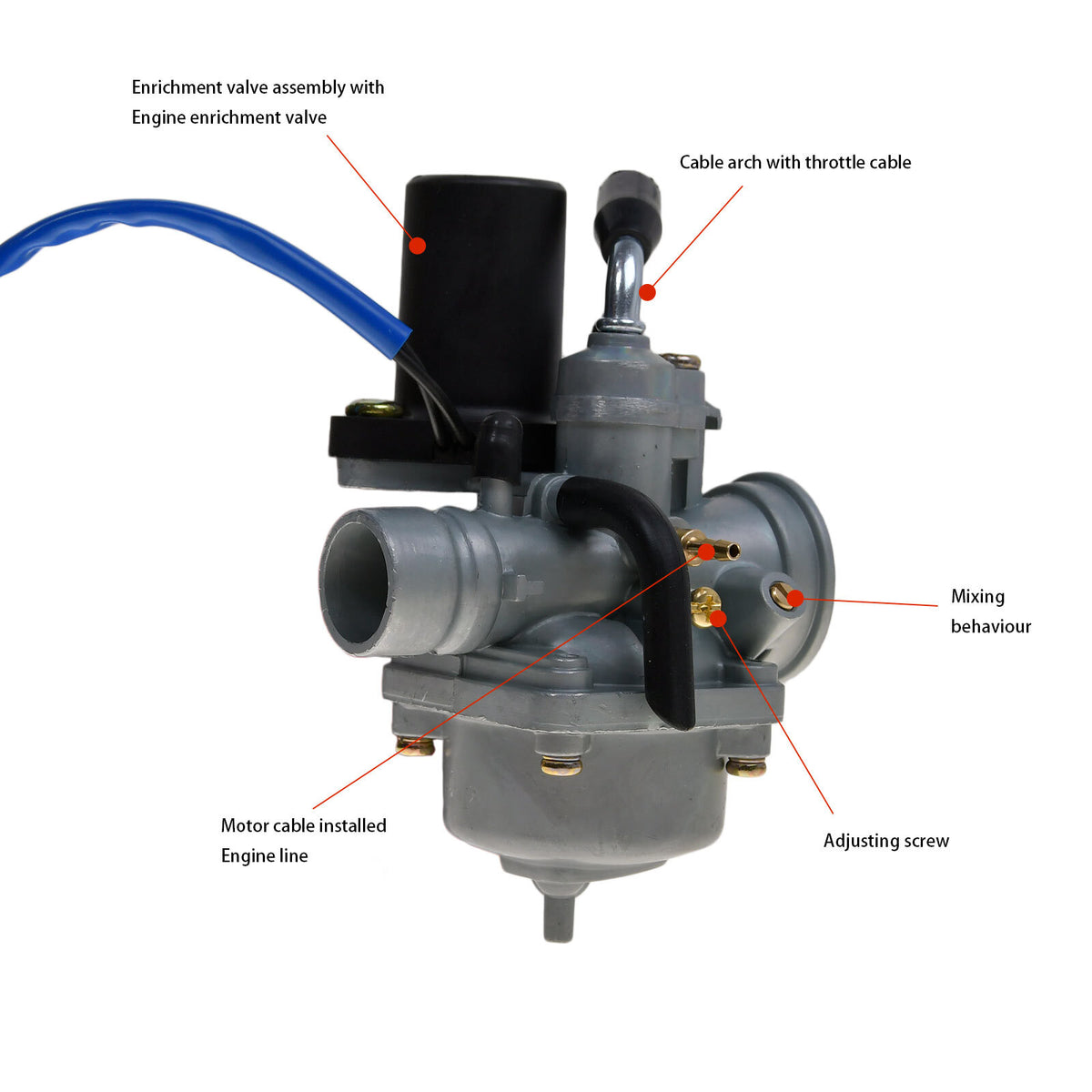 Vergaser 18,5mm für 50cc 2-Takt Roller Motorrad Yamaha Jog 50cc 70cc 90cc