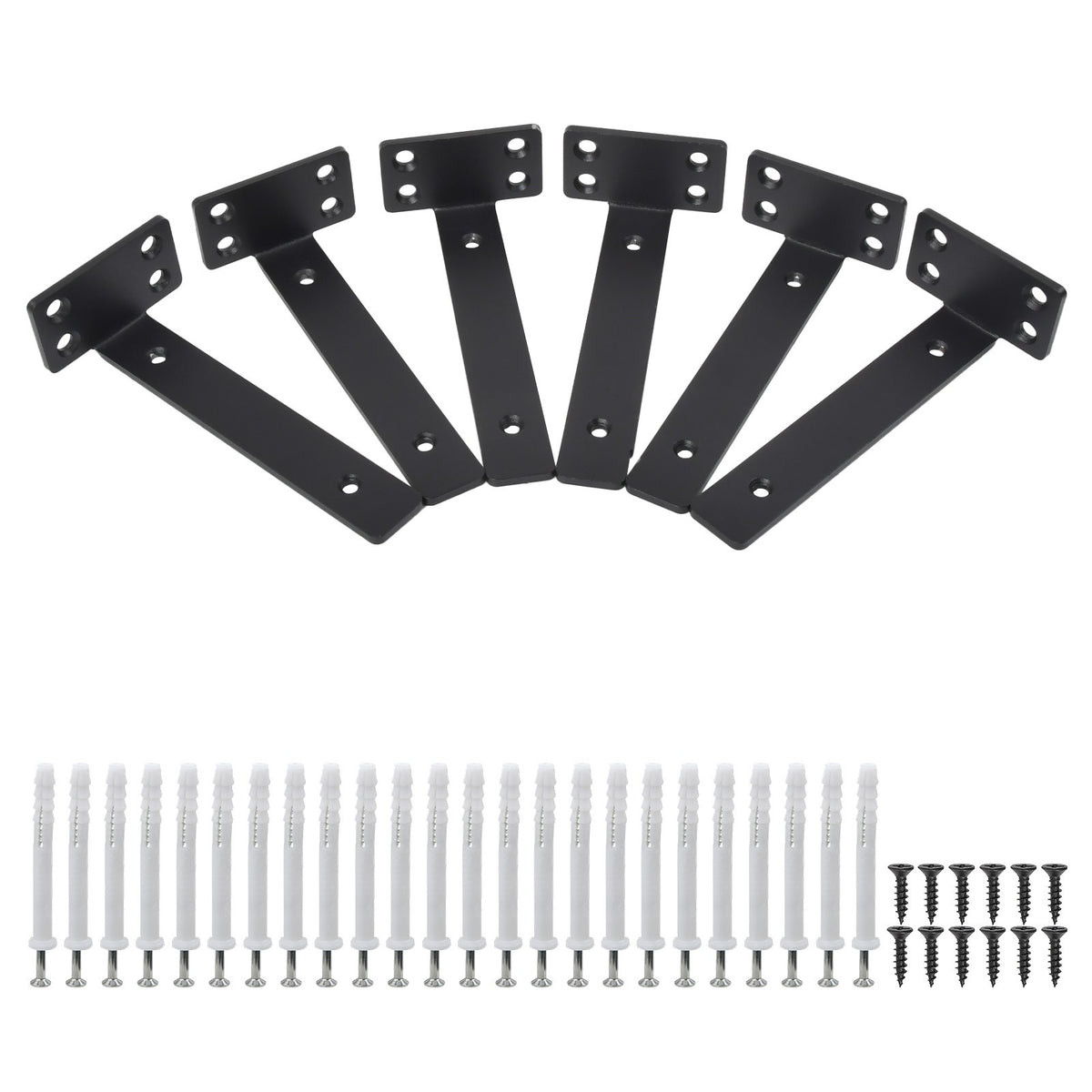 6x Regalhalterung 35CM Metall Regalwinkel L Schwebende Regalhalterungen