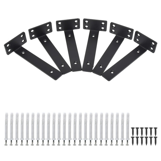6x Regalhalterung 35CM Metall Regalwinkel L Schwebende Regalhalterungen