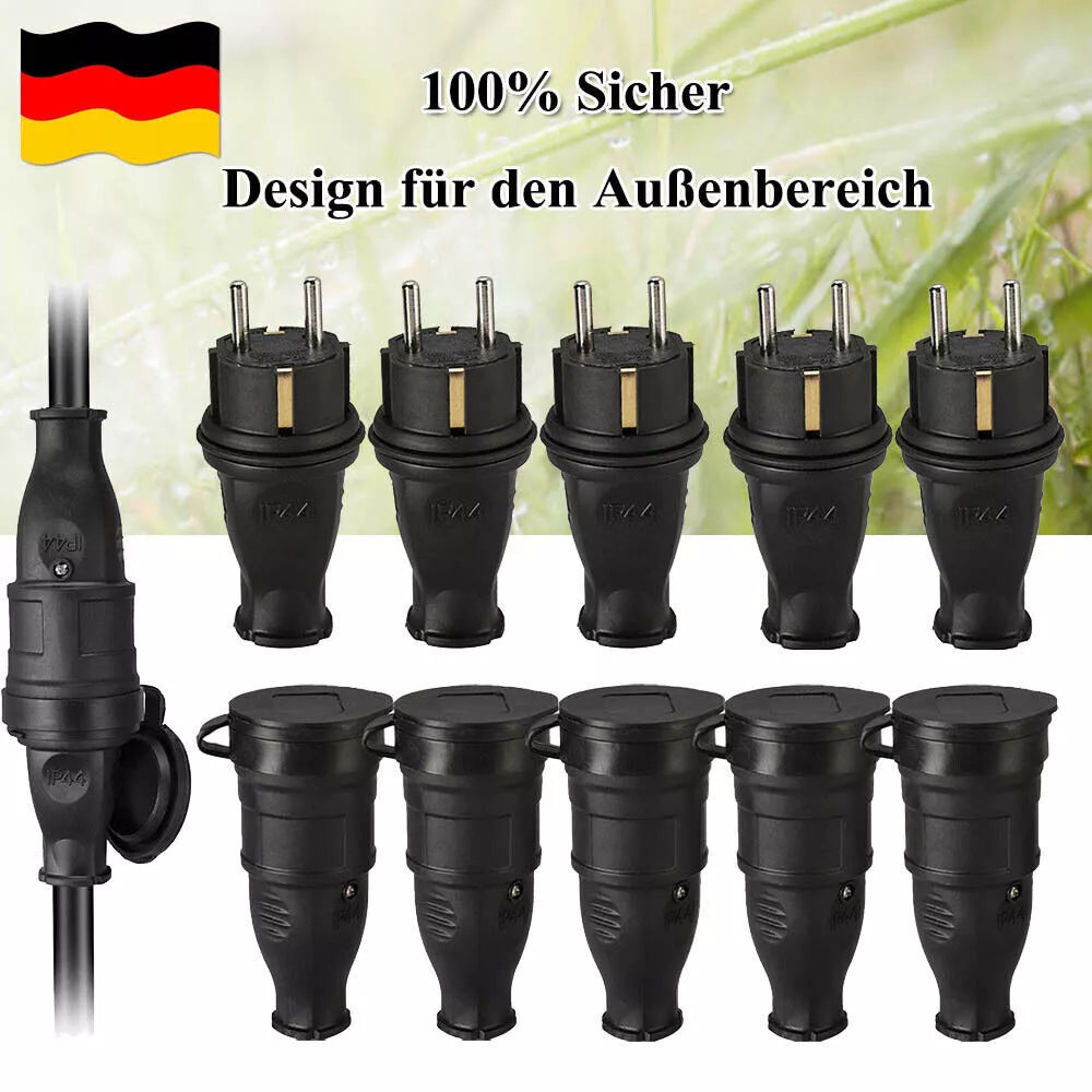 5 Paar Schukostecker Und Kupplung Steckdose 16A 230V 4000W