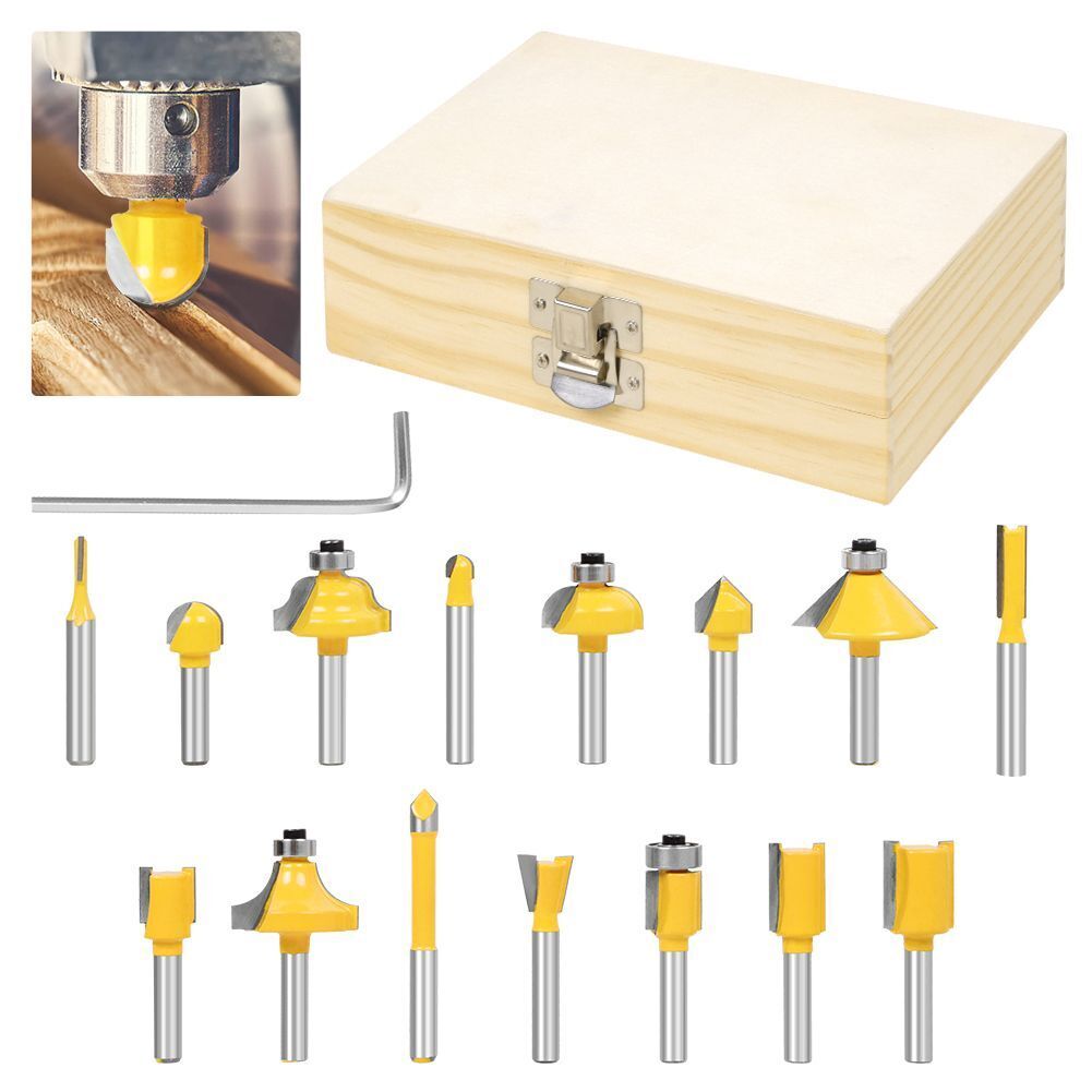 Fräsersatz HM Schaft 8mm Nutfräser Profilfräser für Oberfräse Holzfräser