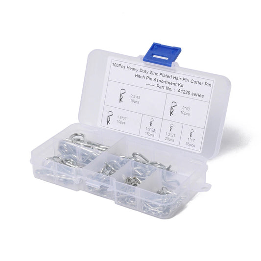 100x Federstecker verzinkt Sortiment Federsplint 1-2,5mm Steck