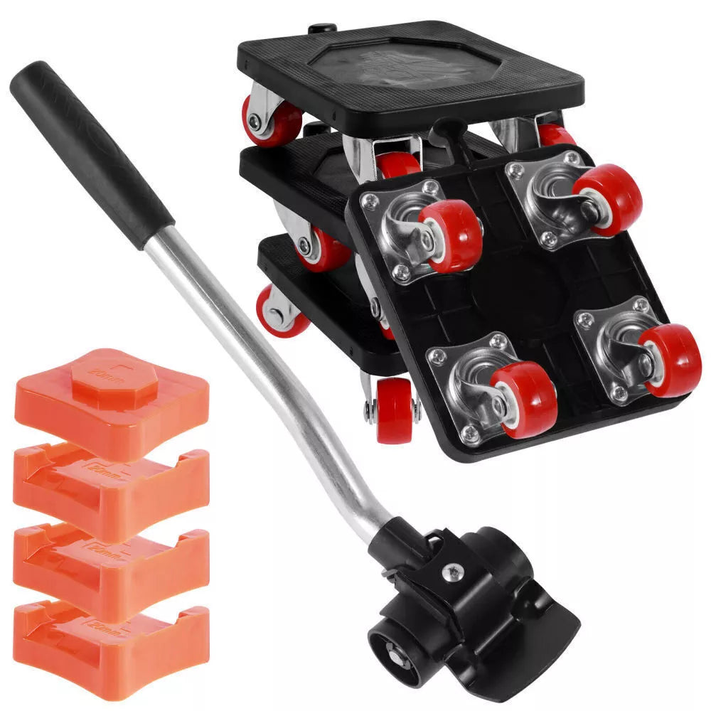 4Pcs Heavy Duty Furniture Moving Wheels Set 880LB Lifter and Mover Tool