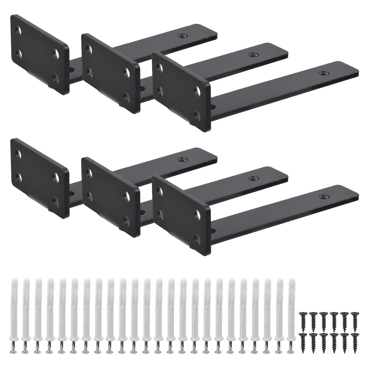 6x Regalhalterung 35CM Metall Regalwinkel L Schwebende Regalhalterungen