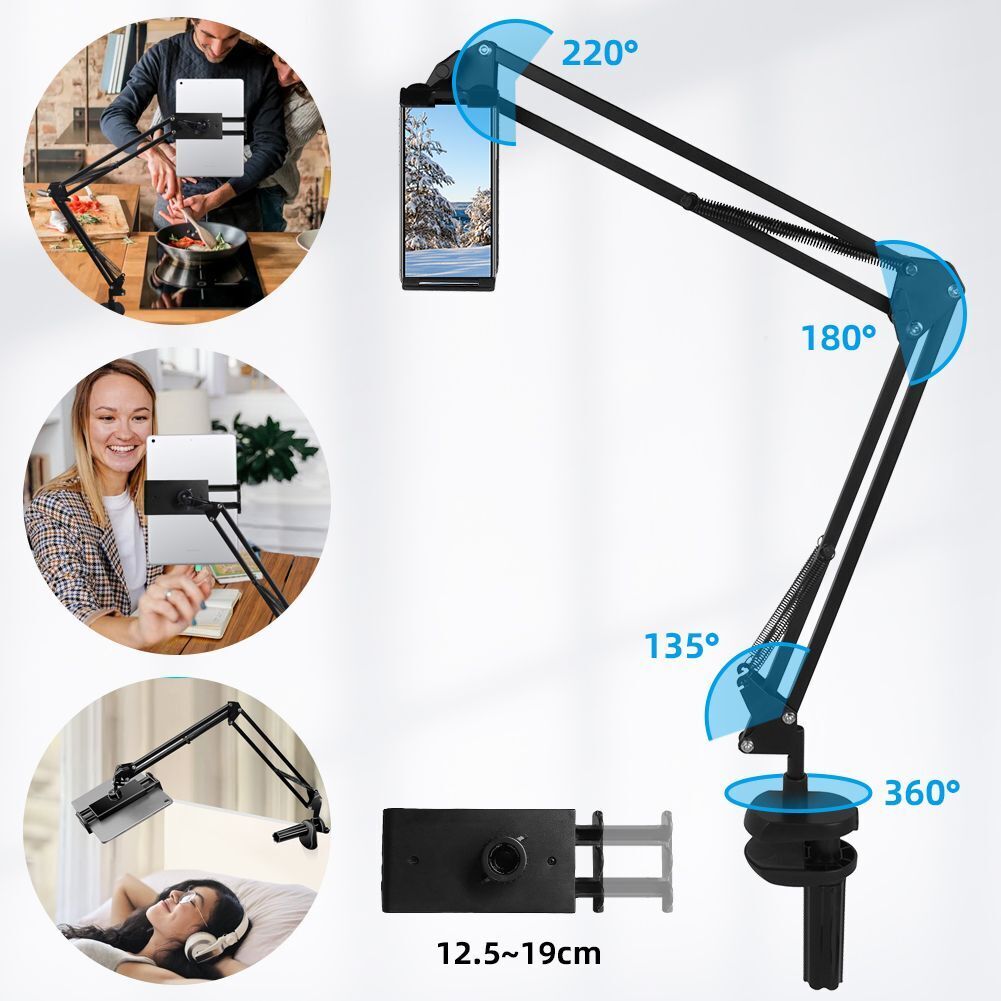 Verstellbar Halterung Tisch Bett Ständer für 4-12,9 Zoll iPad Handy Tablets